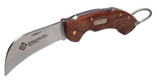 KNIFE,FOLD-HAWK BILL (2-5/8 SS WOOD POP) - 0652-28