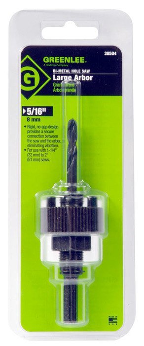 ARBOR-HOLESAW 3/8" SHANK W/3 FLATS - 38504