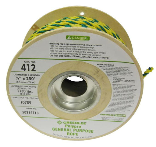 POLY PRO ROPE 1/4" X 600 FEET - 413