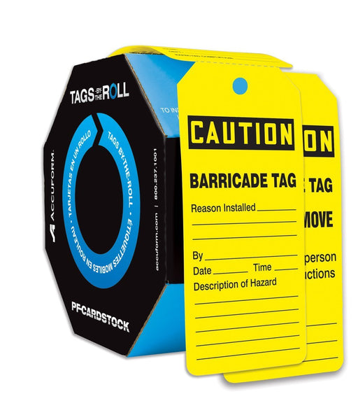 Yellow Caution Tags - Accumform - (TAR160)
