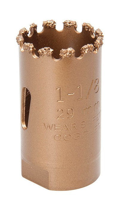 HOLESAW-1-1/8"PKGD.CARBIDE GRIT - 725-1-1/8