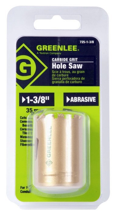 HOLESAW-1-3/8"PKGD.CARBIDE GRIT - 725-1-3/8