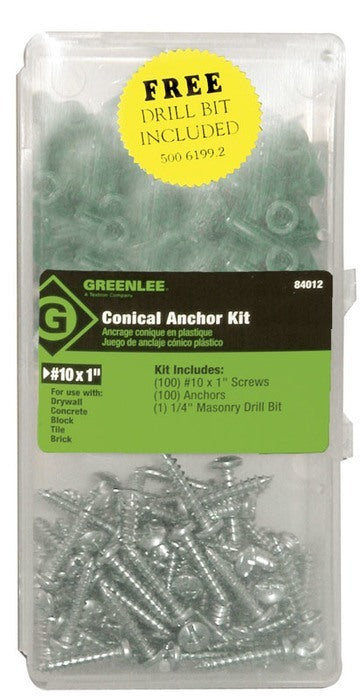 ANCHOR KIT,CONICAL (#10X1, 84012) - 84012