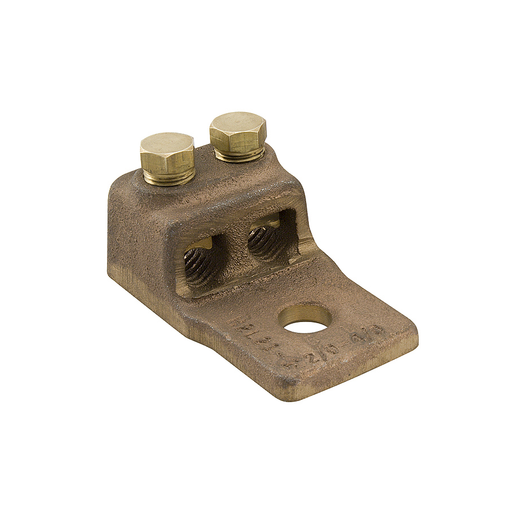 Bronze Mech Lug  1 cond, 1 hole mount - H2L-21-1