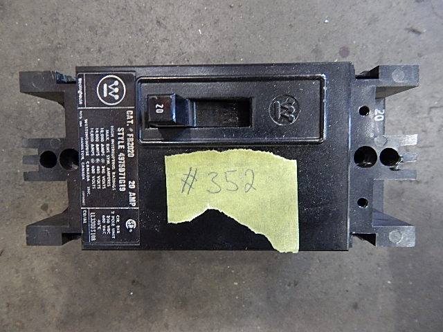 2P 20A 600V Circuit Breaker - Westinghouse - (FB 2020)