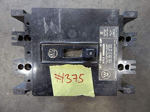 3P 15A 480V Circuit Breaker - Westinghouse - (EHB 3015)