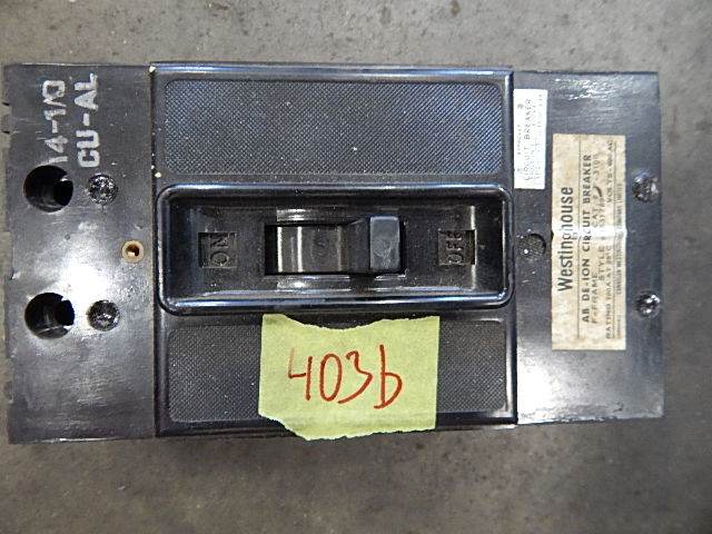 3P 100A 600V Circuit Breaker - Westinghouse - (F 3100)