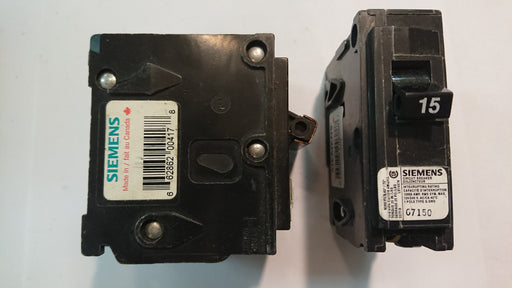 1P 15A 120V Circuit Breaker - Siemens - (EQP 115)