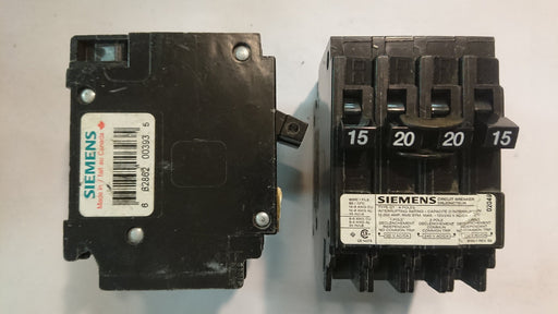 1P15-2P20-1P15 Circuit Breaker - Siemens - (QT 15/220/15)