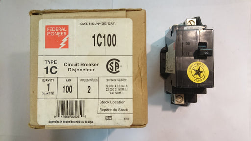 2P 100A 120/240V Circuit Breaker - Federal - (1C100)