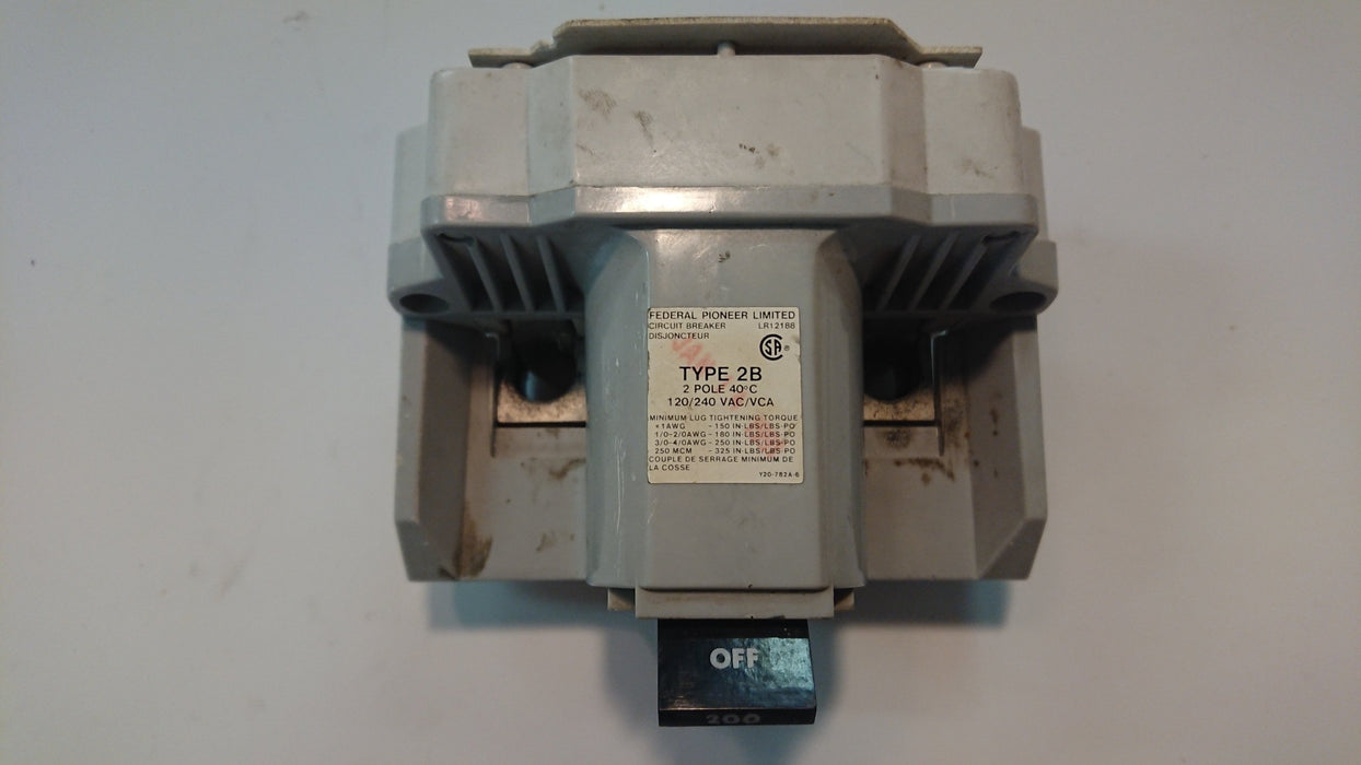 2P 200A 240V Main Circuit Breaker - Federal - (2B)