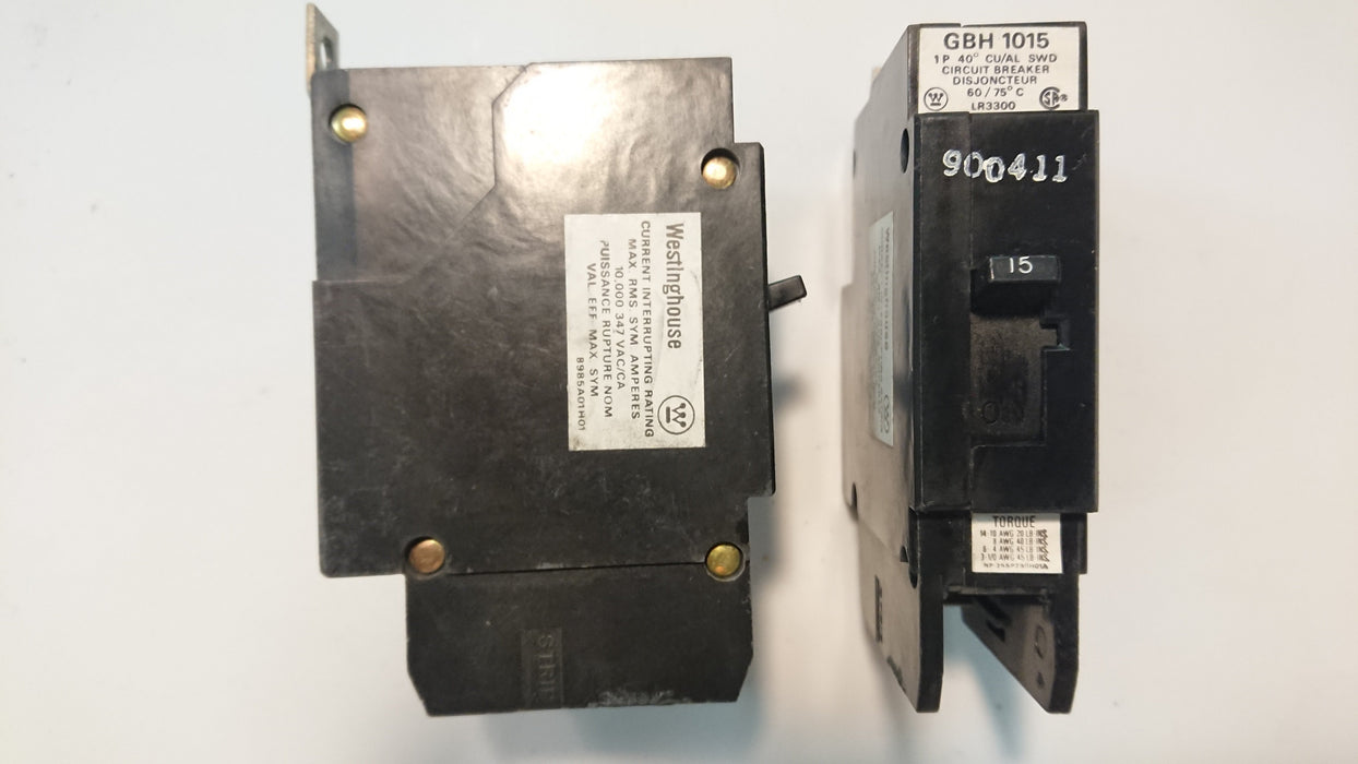 15A 1-Pole 120V Circuit Breaker - Westinghouse - (GBH 1015)