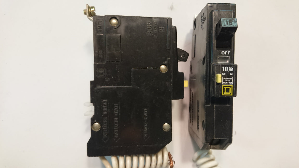 15A 1-Pole GFCI Circuit Breaker - Square D - (GFCI 115 QOB)