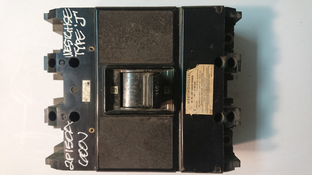 2P 150A 600V Circuit Breaker - Westinghouse - (TYPEJ-2)