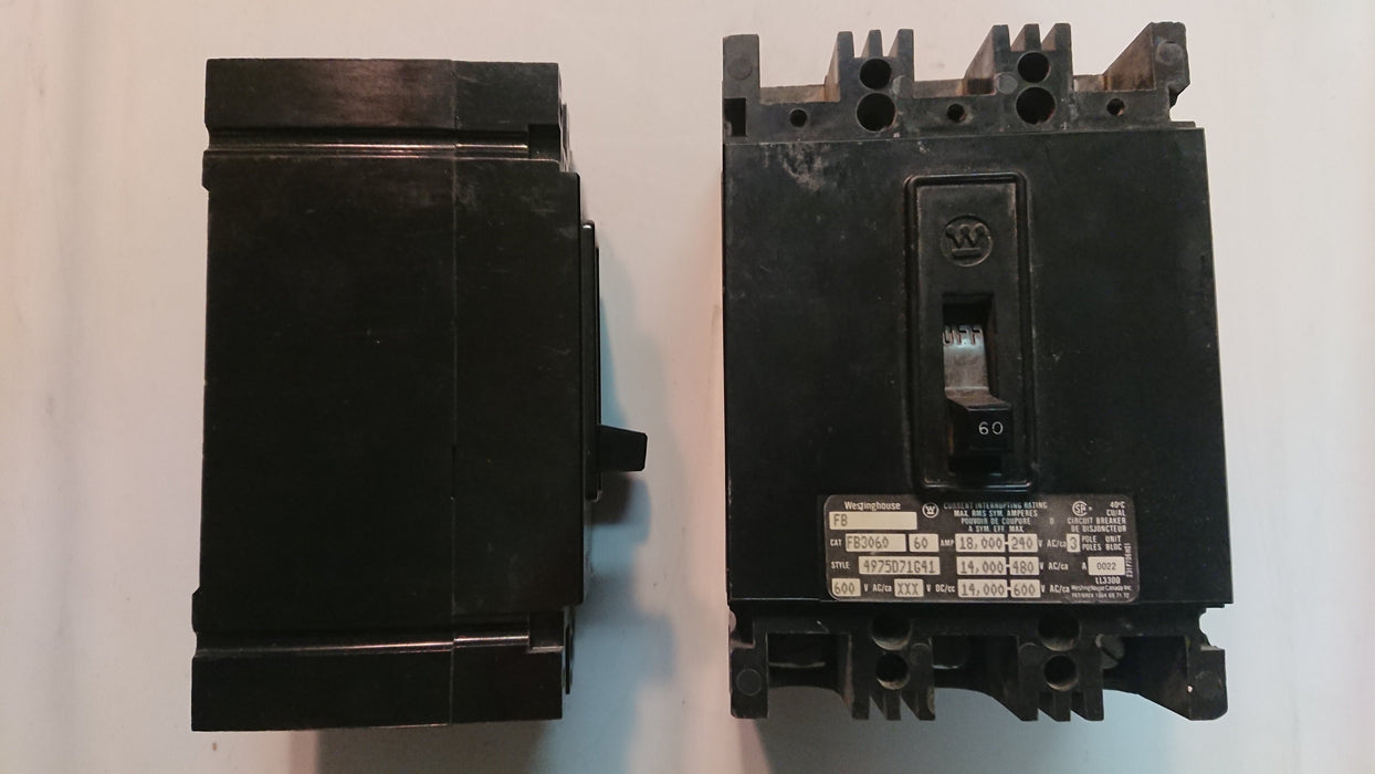 1P 60A 350V Circuit Breaker - Westinghouse - (FB 1060)