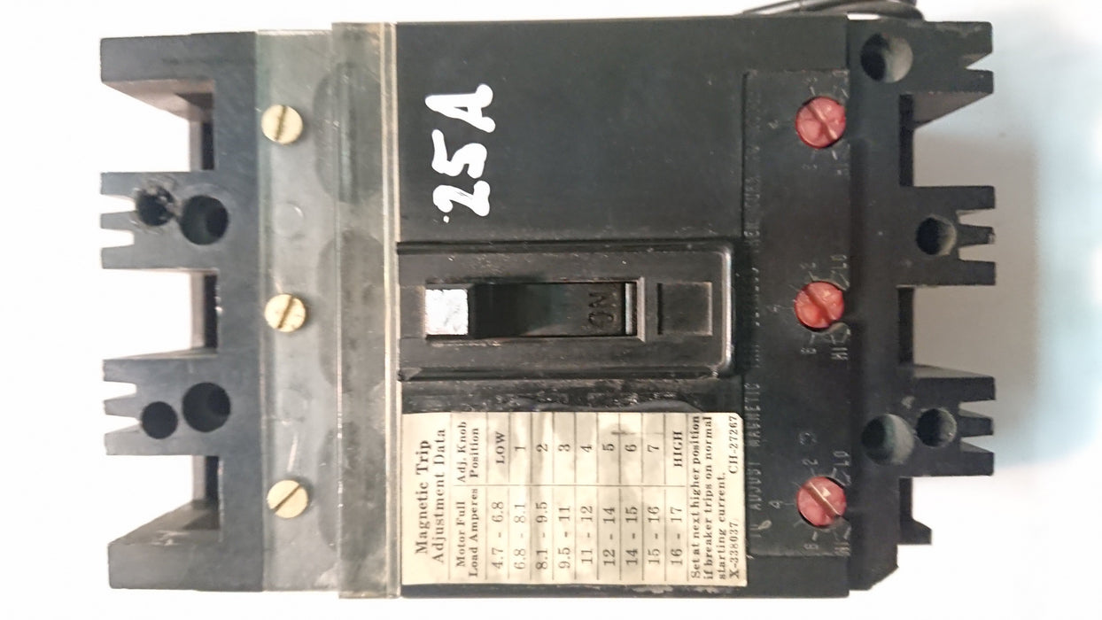 3P 25A Circuit Breaker Series "C" - Cutler Hammer - (CH 27267)