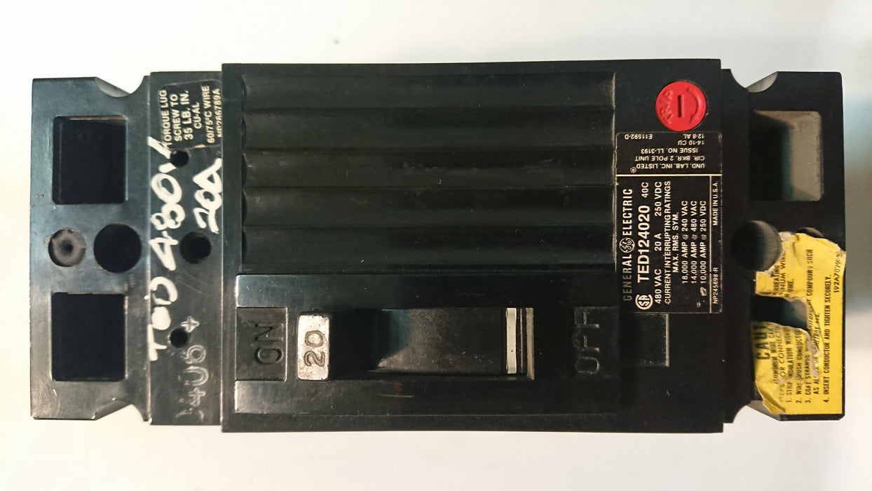 2P 20A 480V Circuit Breaker - GE - (TED 124020)