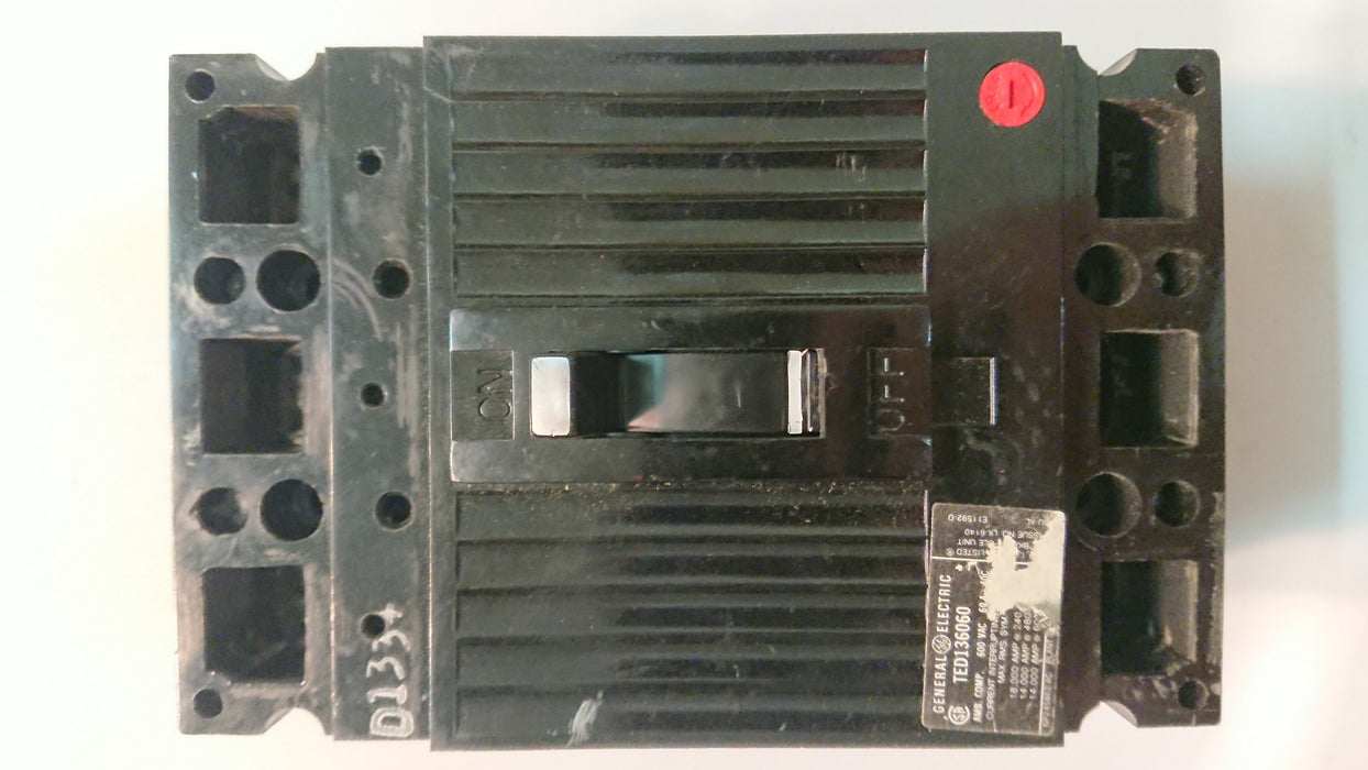3P 60A 600V Circuit Breaker - GE - (TED 1366060)