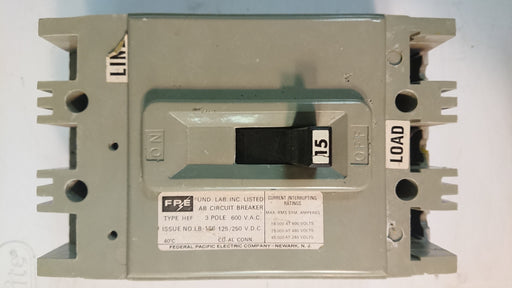 3P 15A 600V Circuit Breaker - FPE - (HEF 3015)