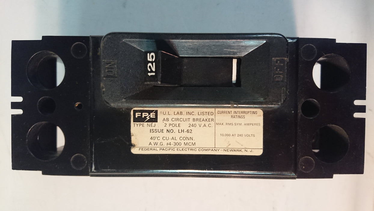 2P 125A 240V Circuit Breaker - FPE - (NEJ 223125)