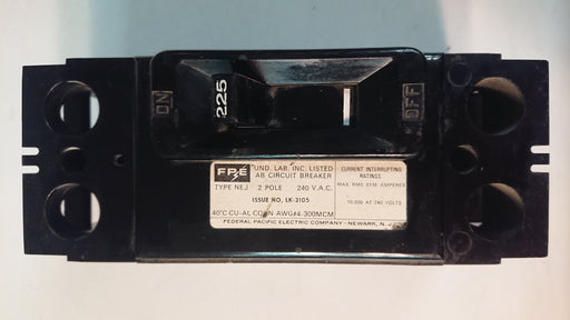 2P 225A 240V Circuit Breaker - FPE - (NEJ 223225)