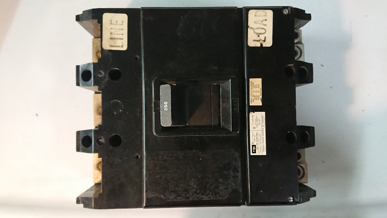 3P 350A 600V Circuit Breaker - FPE - (NJL 631360)