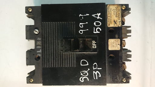 3P 50A 600V Circuit Breaker - Square D - (999350)