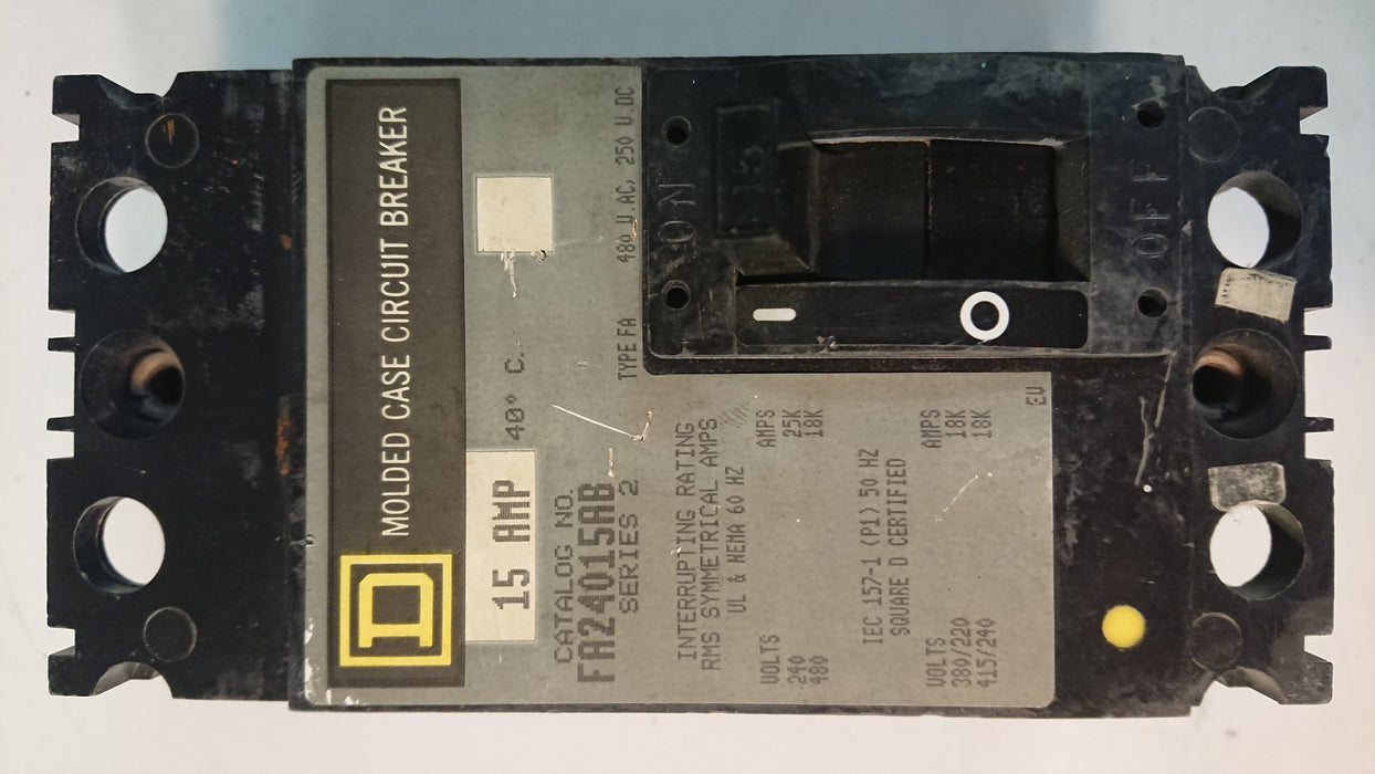 2P 15A 480V Circuit Breaker - Square D - (FA 24015 AB)