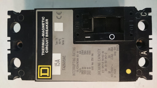 2P 15A 600V Circuit Breaker - Square D - (FA 24015 AC)