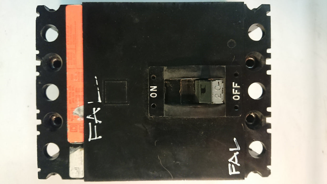 3P 20A 600V Circuit Breaker - Square D - (FAL 36020)