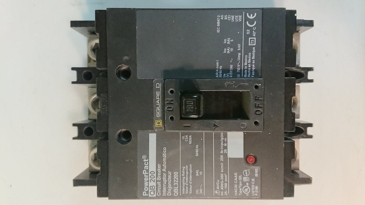 3P 200A 240V Circuit Breaker - Square D - (QBL 32200)