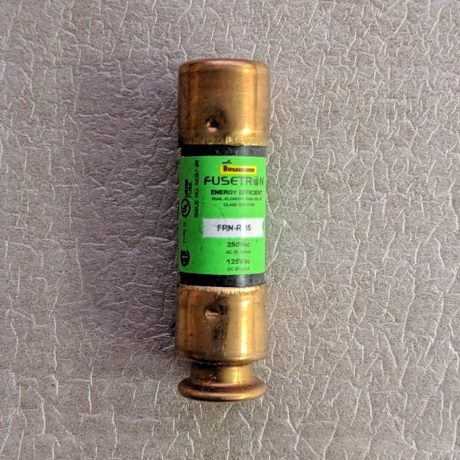 Fuse 15A 250V  - Fusetron - (FRN-R-15)