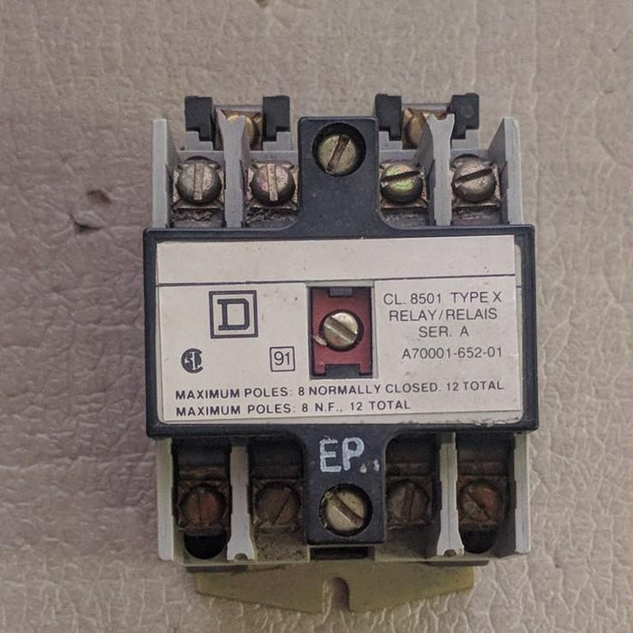 Relay - Type X020 - Square D - (A70001-652-01)