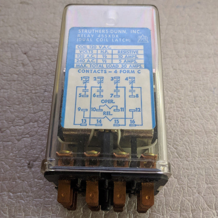 Flat Pin 16 Relay - 120/240V - Stuthers-Dunn - (455XDX)