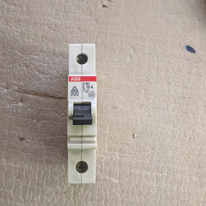 DIN Mounted Breaker - 10A 240/415V - Allen Bradley - (S251-5L10)