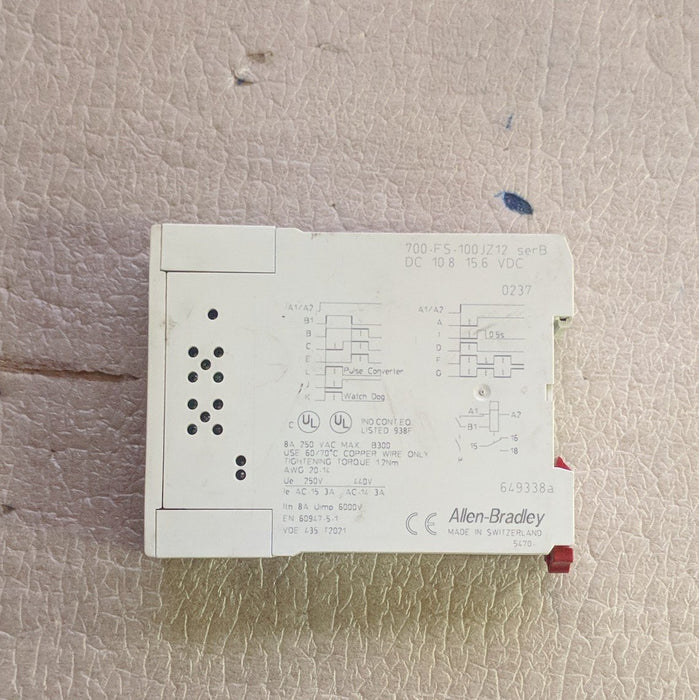 Timers 0.5-105 SEC 8A 250V - Allen Bradley - (700-FS-100ZJ12)