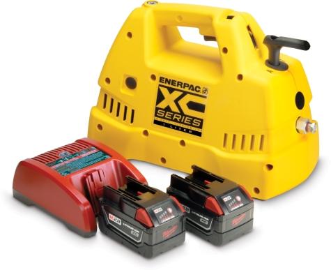 ENERPAC XC1201MB - CORDLESS PUMP KIT, 1L, 3/2 MAN. VALVE, 115V CHARGER