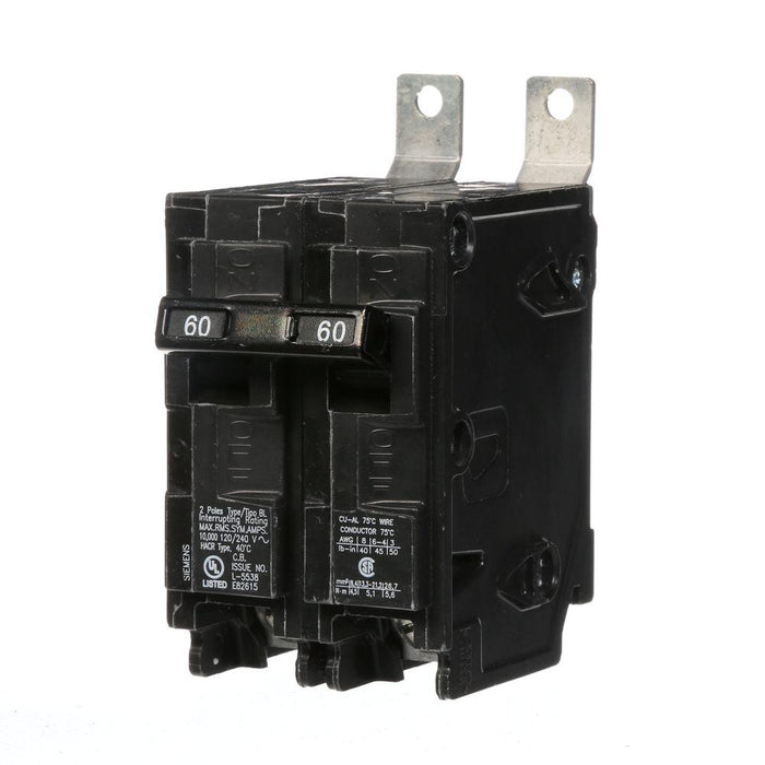 2P 60A 240V Circuit Breaker - Siemens - (BL 260)